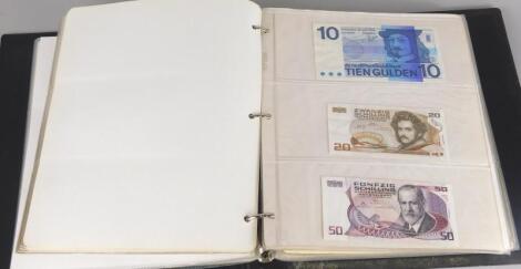 An album of banknotes