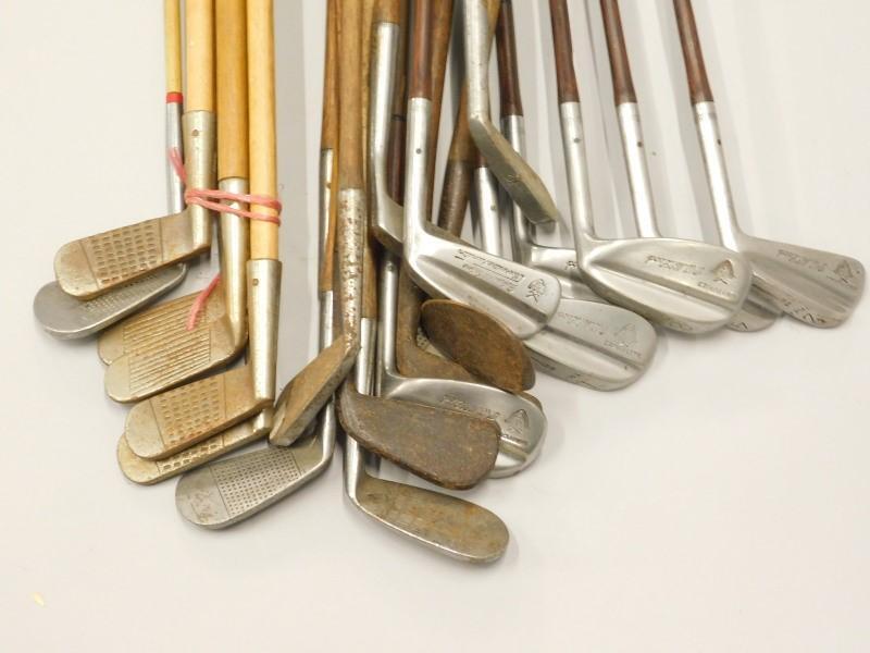 A collection of golf clubs