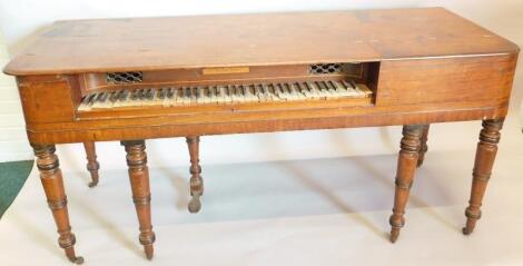 An early 19thC mahogany and ebony strung square piano by Dale of Poultry London