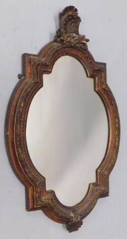 A Continental gilt gesso wall mirror