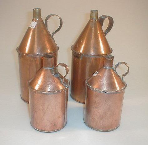 Four copper canisters