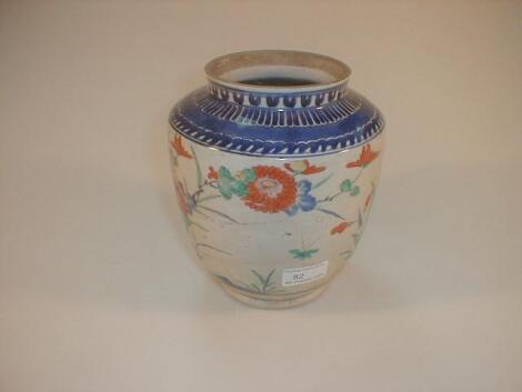 A Kakiemon ovoid vase