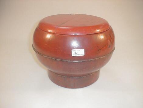 A Chinese circular lidded stool