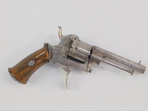 A Belgian six shot pinfire revolver