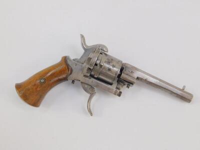 A Belgian six shot pinfire revolver - 2