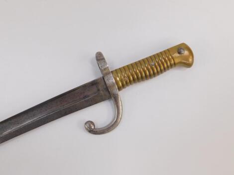 A French 1868 Chassepot sword bayonet