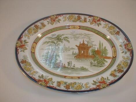 A Doulton Madras pattern oval meat dish