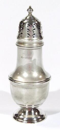 An Elizabeth II silver sugar caster