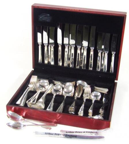 A modern Sheffield cutlery silver plated and stainless steel canteen of cutlery