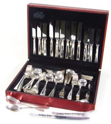 A modern Sheffield cutlery silver plated and stainless steel canteen of cutlery