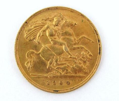 An Edwardian gold half sovereign