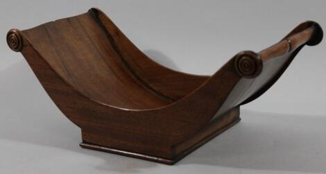 A George III mahogany cheese cradle