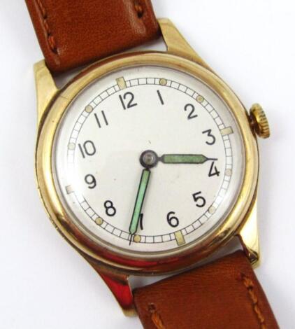 A vintage 9ct gold cased gent's wristwatch