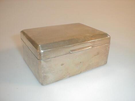 A George V silver cigarette box