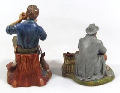 Two Royal Doulton matt figures - 2