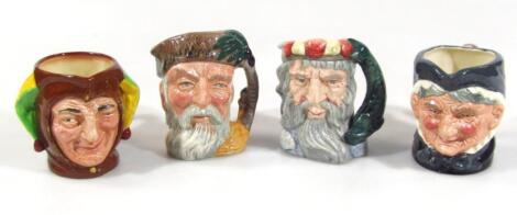 Four Royal Doulton character jugs