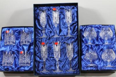 Various Windsor Crystal drinks sets