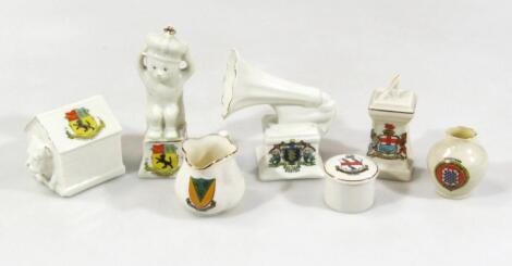 Various souvenir crested china