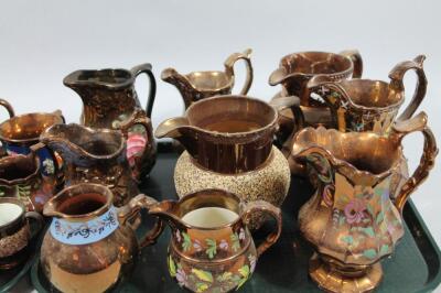 Various 19thC copper lustre ware - 3