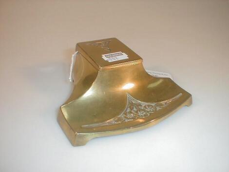 A German brass inkstand