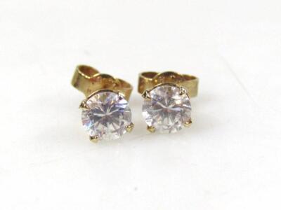 A pair of 9ct gold earrings