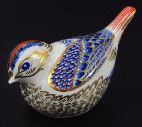 A Royal Crown Derby paperweight figure bird