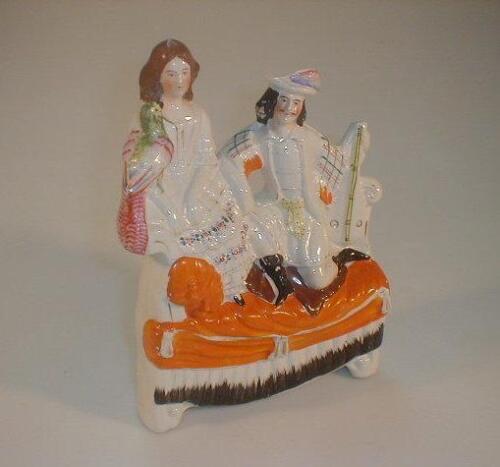 A 19thC Staffordshire Pottery flat back figure group