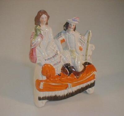 A 19thC Staffordshire Pottery flat back figure group