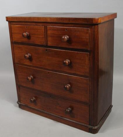 A Victorian mahogany chest