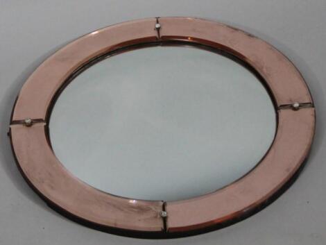 A 20thC Art Deco design mirror