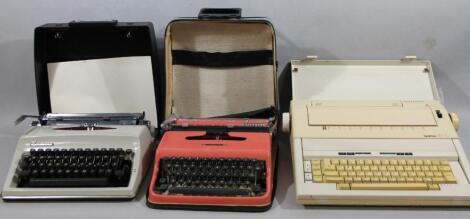 Three various retro typewriters