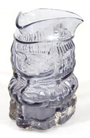 A 20thC Whitefriars moulded glass Toby jug