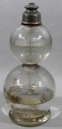 A 20thC French double glass siphon