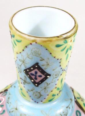 An early 20thC painted glass vase - 3