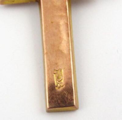 A part etched cross pendant - 2