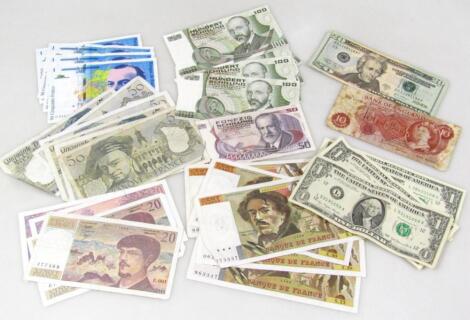 Various bank notes