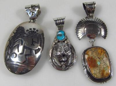 A quantity of modern silver and other costume jewellery - 4