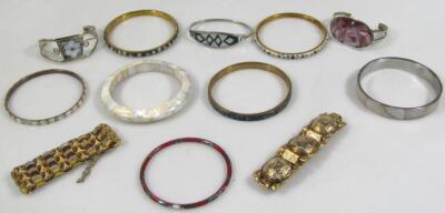 A quantity of bangles and bracelets