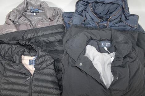 Four various AJ Armani Jeans jackets