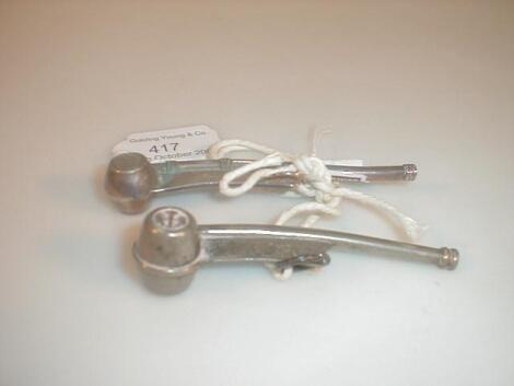 A Victorian silver bosun's whistle