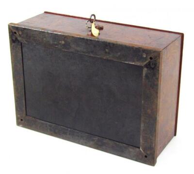 A 19thC metal strong box cash tin - 3