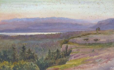 Charles Reginald Aston (1832-1908 RI & RA). Sunset Near Morecambe Bay