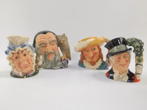 Four Royal Doulton large character jugs