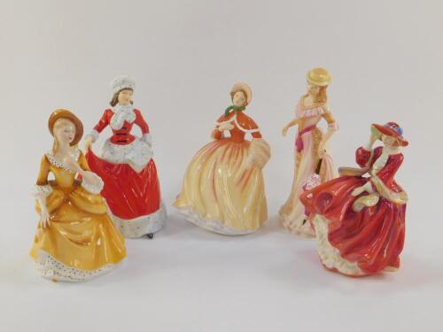 Five Royal Doulton figures