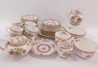 A Copeland Spode porcelain part tea service