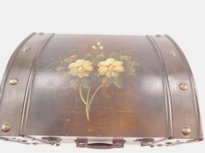 A black stained plywood casket - 2