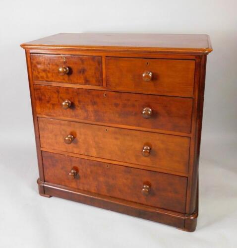 A Victorian mahogany chest of drawers