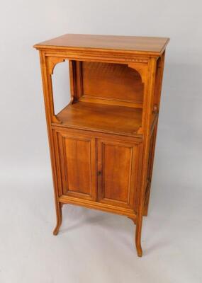 A French late 19thC walnut side cabinet