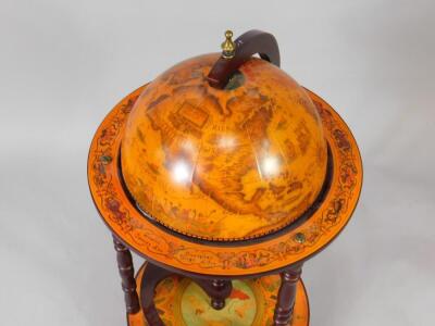 A retro terrestrial globe drinks cabinet - 2