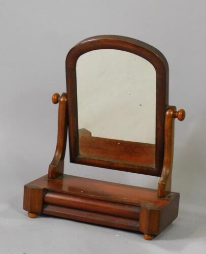 A Victorian mahogany toilet mirror